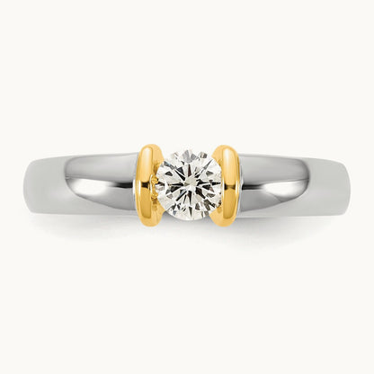 .33ct Ladies Diamond Wedding Band, 14K Two-tone
