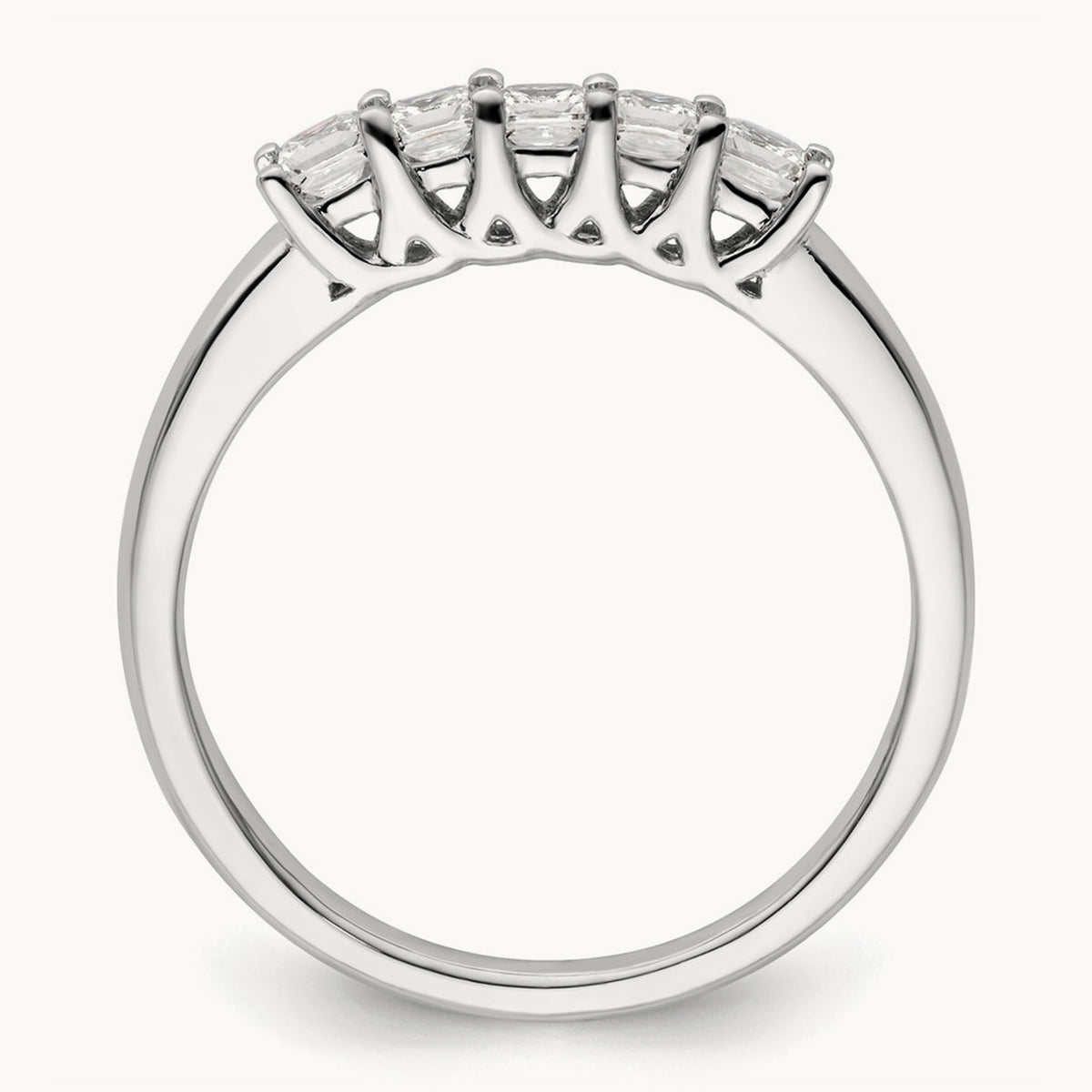 Princess-Cut 5-Stone Band — 1/2 ct, 7