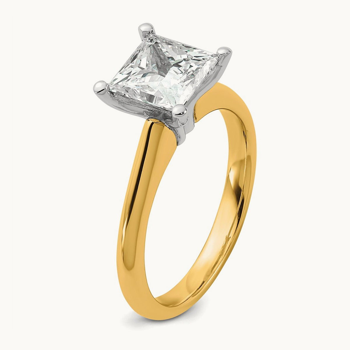 Princess 8X Ring, 2.00 ct tw Lab-Grown Diamond — 14K Two-Tone