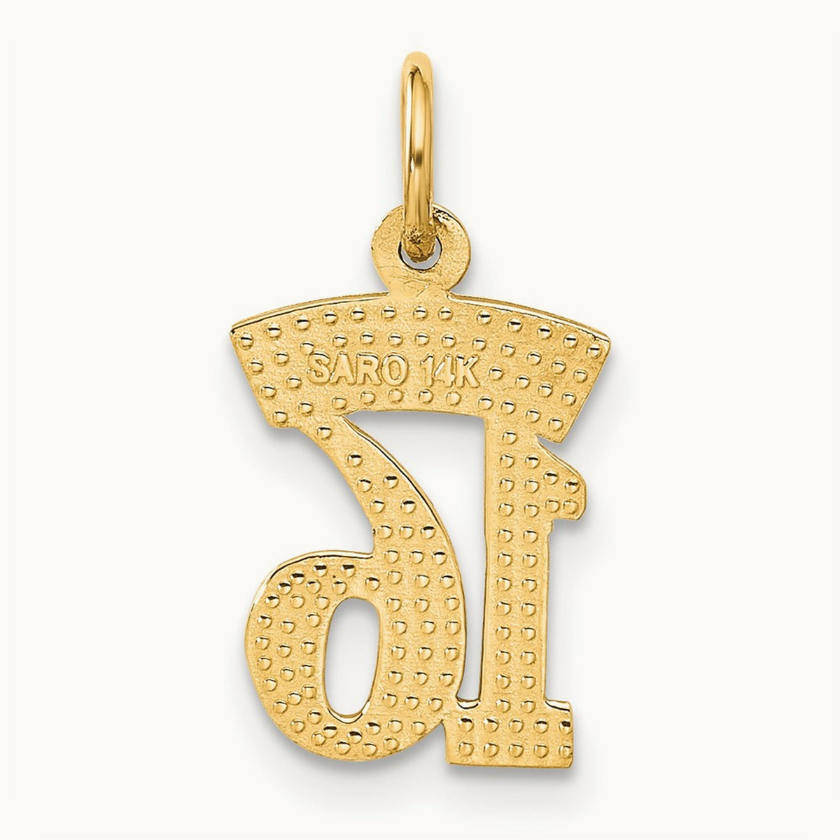 SWEET 16 Charm — 14K Yellow Gold