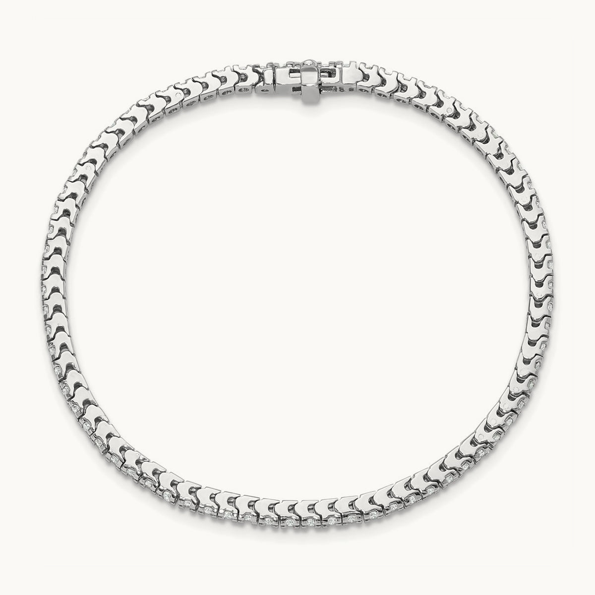 AA Diamond Tennis Bracelet — 14K White Gold, 1.258 ct