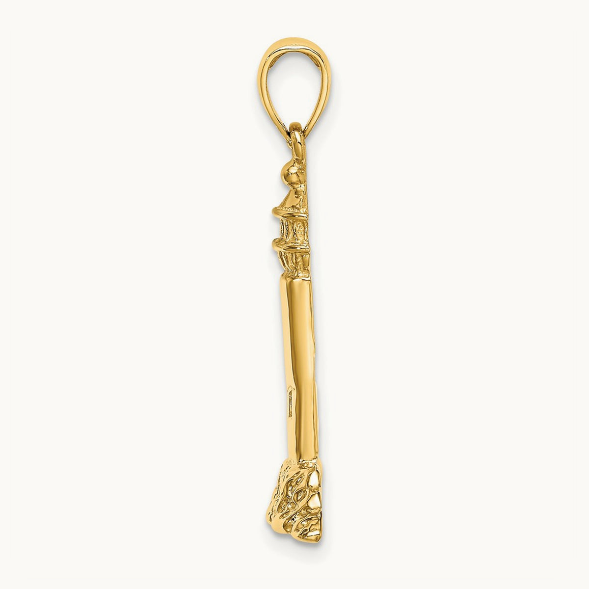 Polished Lighthouse Charm, 14K