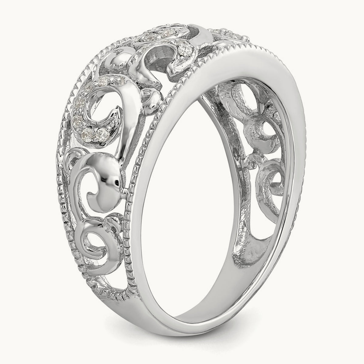 Diamond Band, 14K White Gold
