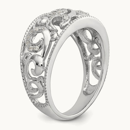 Diamond Band, 14K White Gold