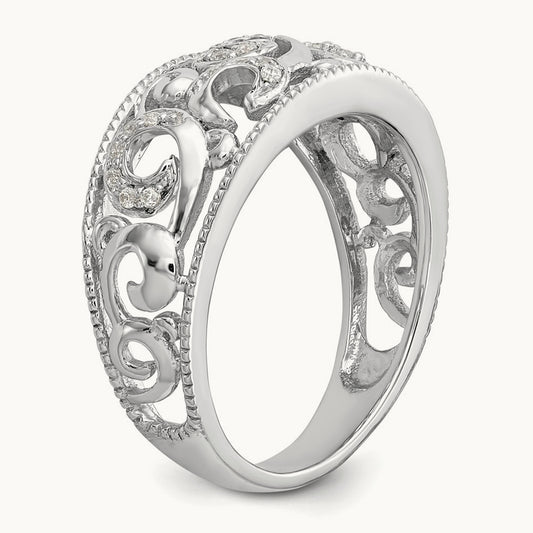 Diamond Band, 14K White Gold
