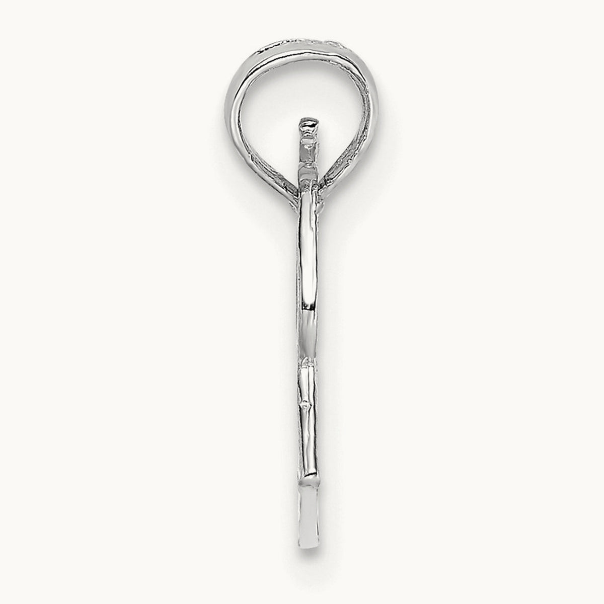 Megaphone with Handle Pendant, 14K White Gold