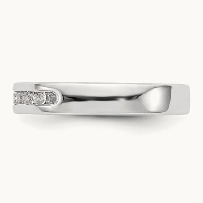 7- Stone Channel Band Mounting, 2mm, 14K White Gold
