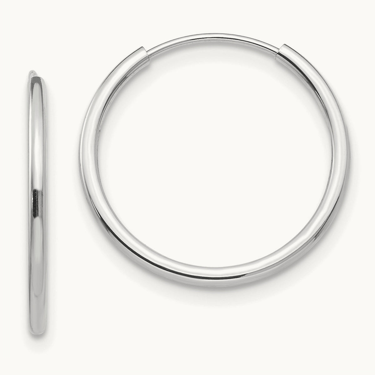 Madi K Endless Hoop 3 Pair Earring Set, 14K White Gold