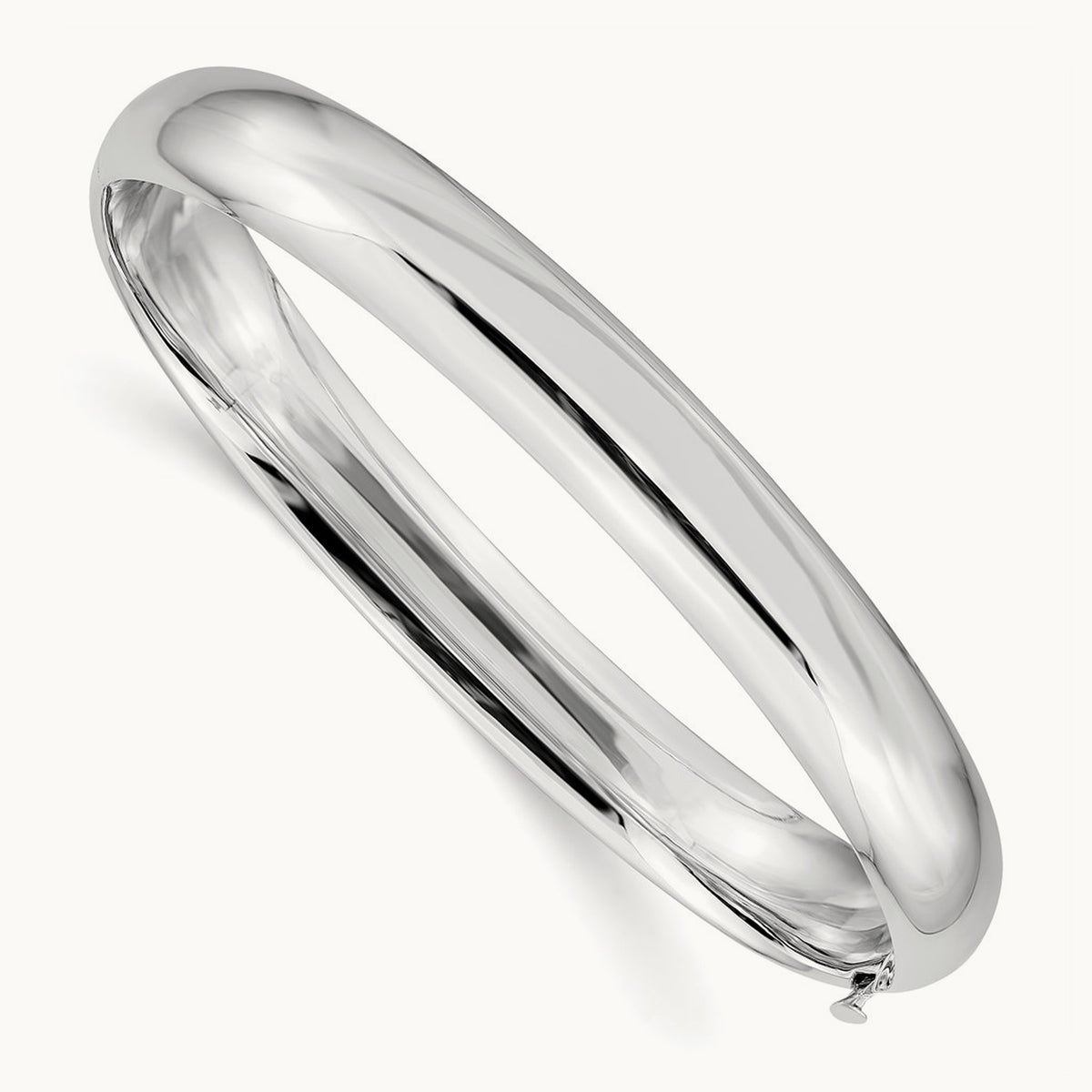 High Polished Hinged Bangle — 8.00mm