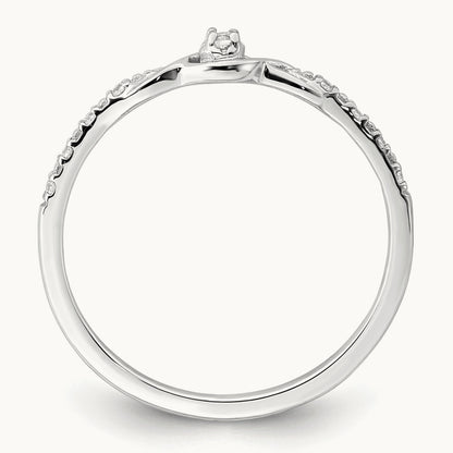 Polished Fancy Diamond Ring, 14K White Gold