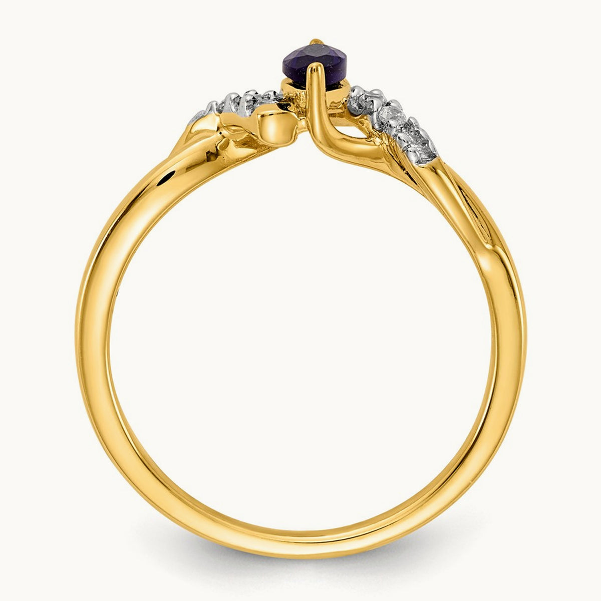 Diamond and Marquise Sapphire Ring — photo set