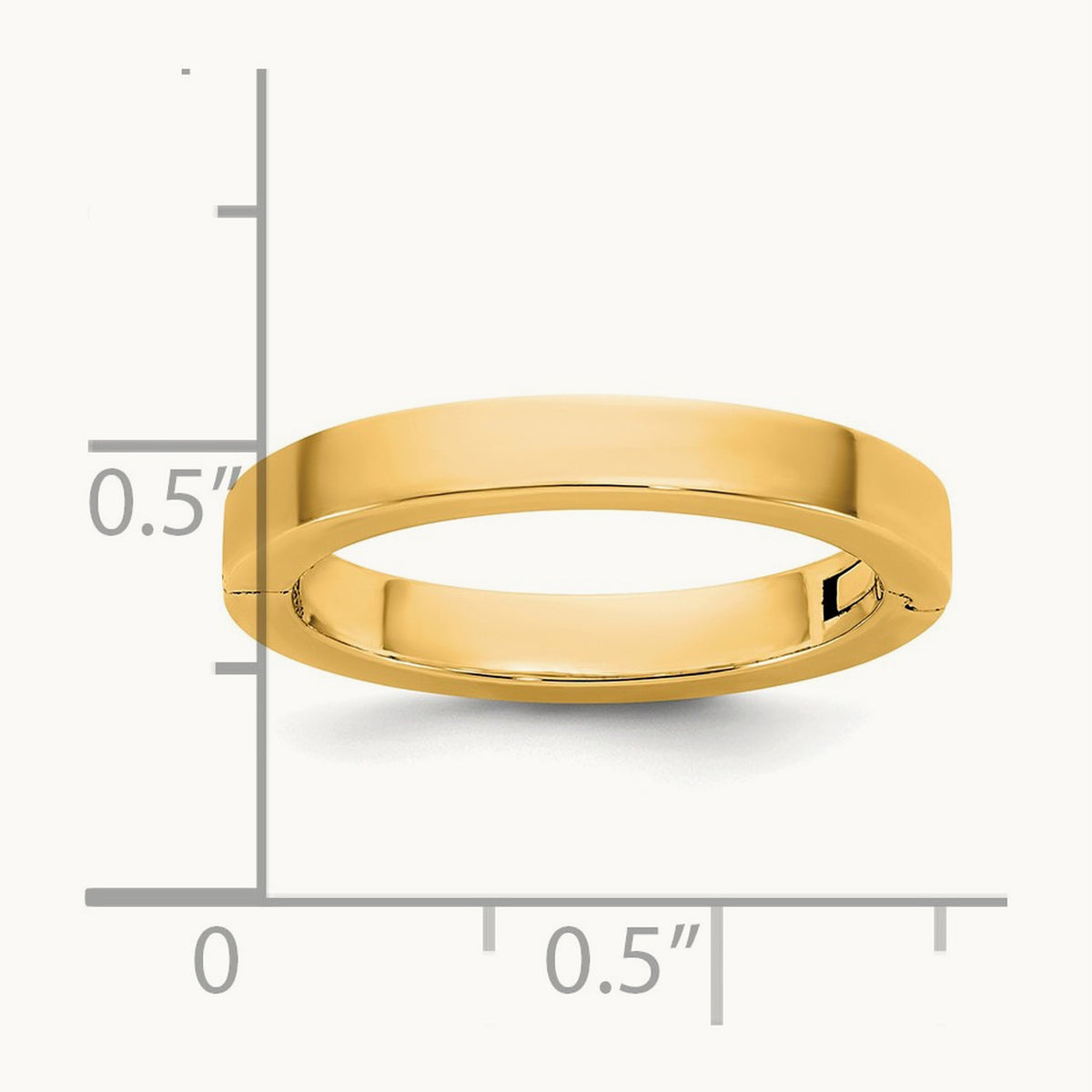 CLIQ Hinged Flat Wedding Band, 3mm, 14K Yellow Gold