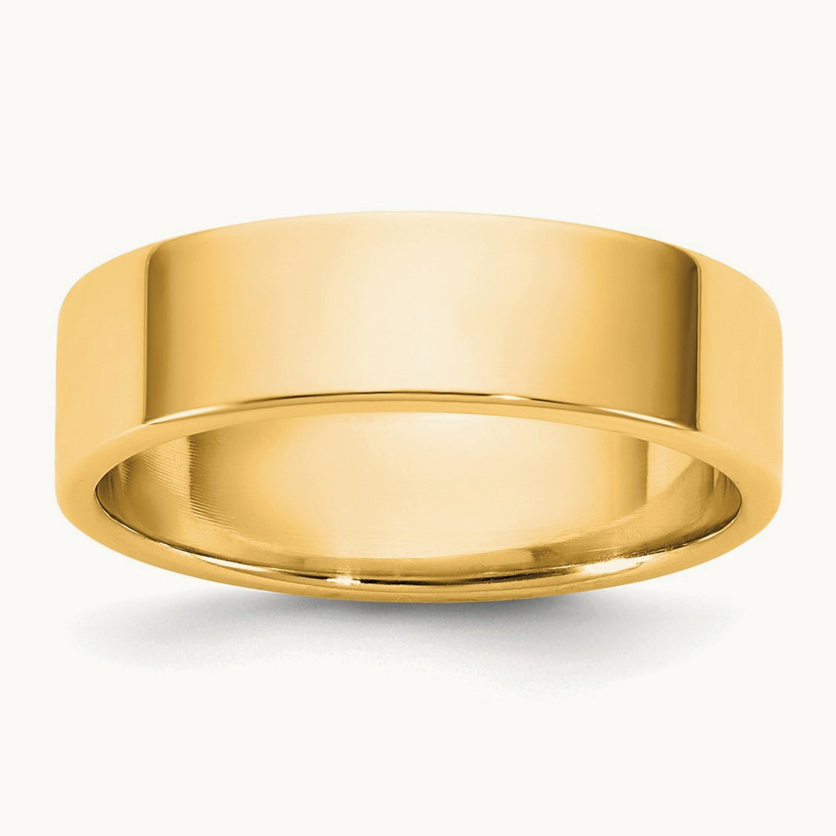 Lightweight Flat Band, 5.5mm, 10K Yellow Gold