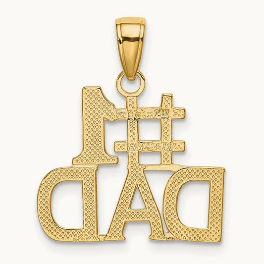 #1 DAD Charm — 14K Yellow Gold