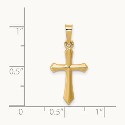 Polished Cross Pendant, 14K