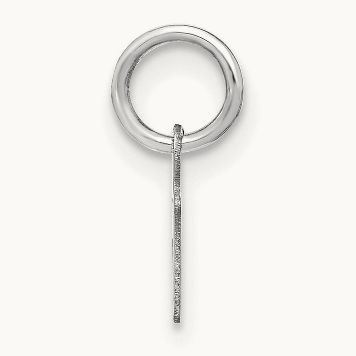 Upper case Initial Charm — 14K White Gold, N