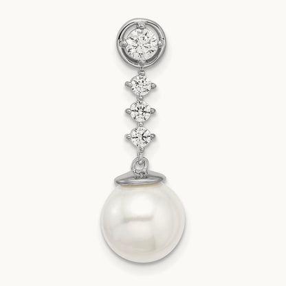 Freshwater Cultured Pearl & Diamond Chain Slide — photo set