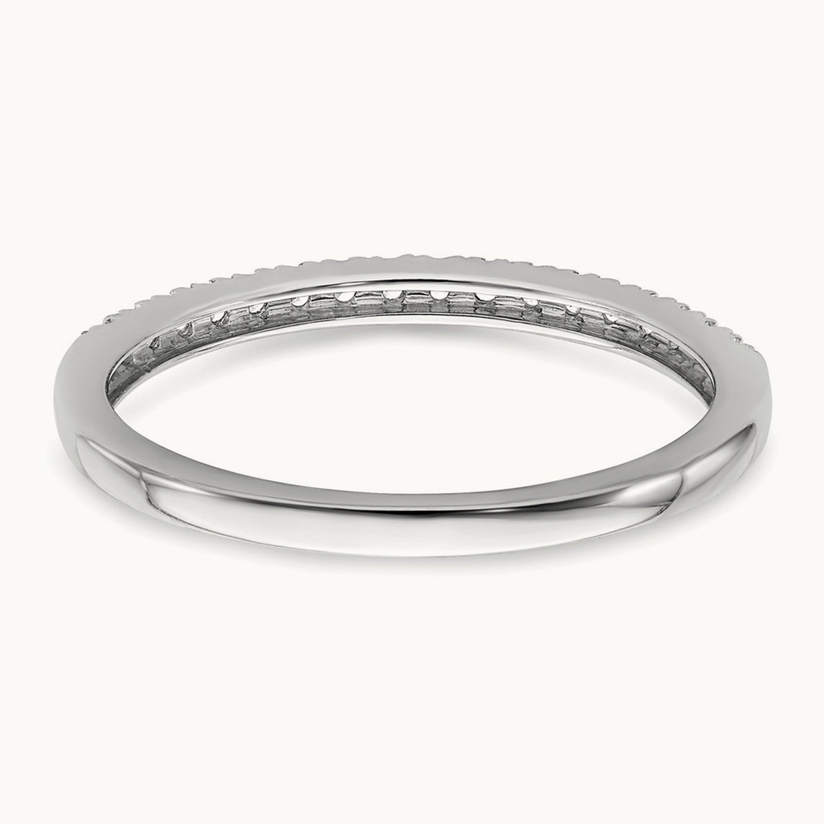Diamond Wedding Band — 14K White Gold, 7