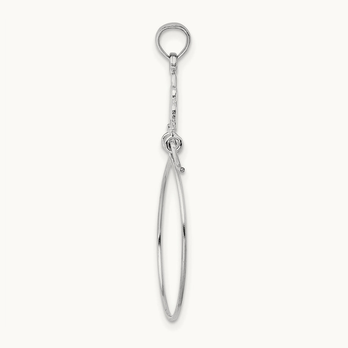 Filigree Charm Holder — 14K White Gold