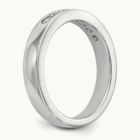 7- Stone Closed Channel Band Mounting, 2.3mm, 14K White Gold