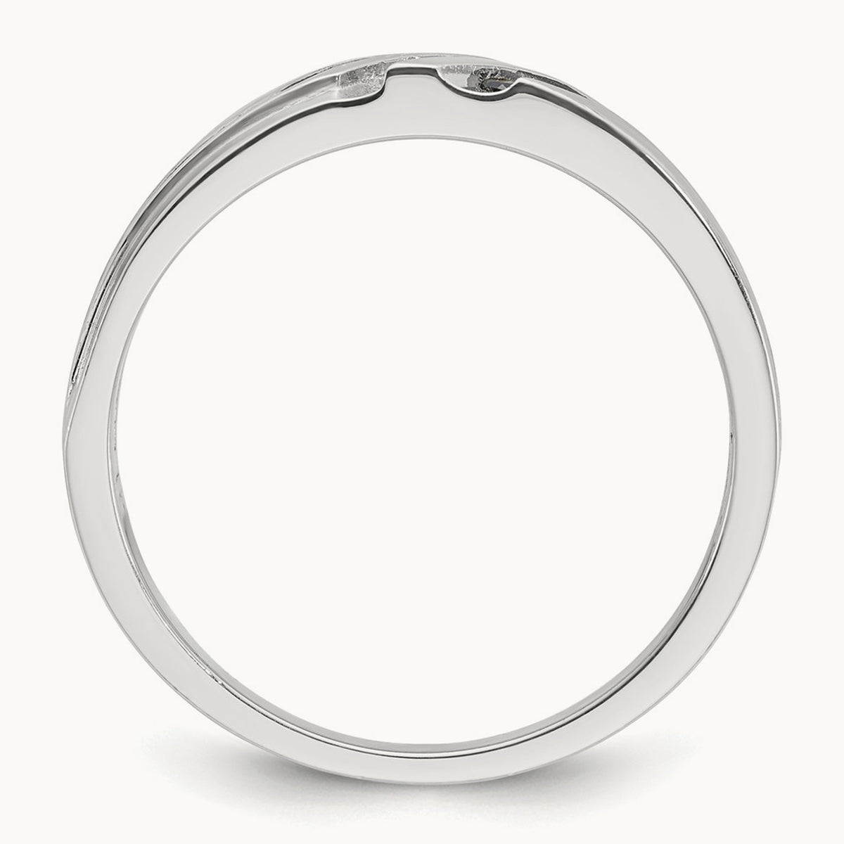With Blk RH & Blk Men's Ring, 0.10 ct tw Lab-Grown Diamond