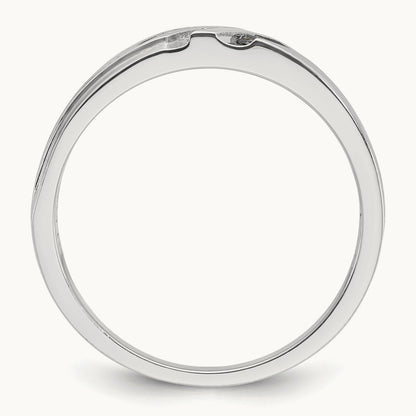 With Blk RH & Blk Men's Ring, 0.10 ct tw Lab-Grown Diamond