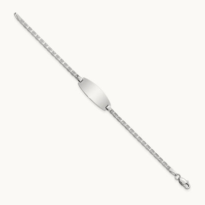 Oval Anchor ID Bracelet — 14K White Gold, 5.5mm
