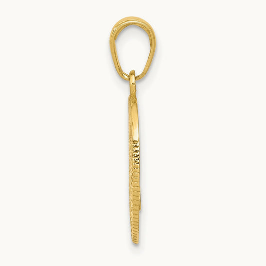 Police Officer Badge Pendant, 14K