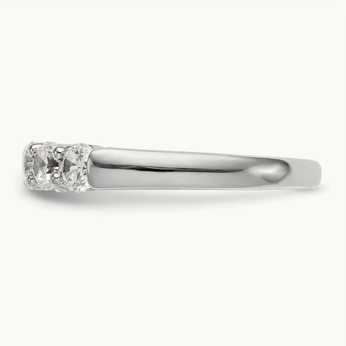 5-Stone Diamond Band, 14K White Gold