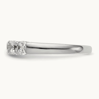 5-Stone Diamond Band, 14K White Gold