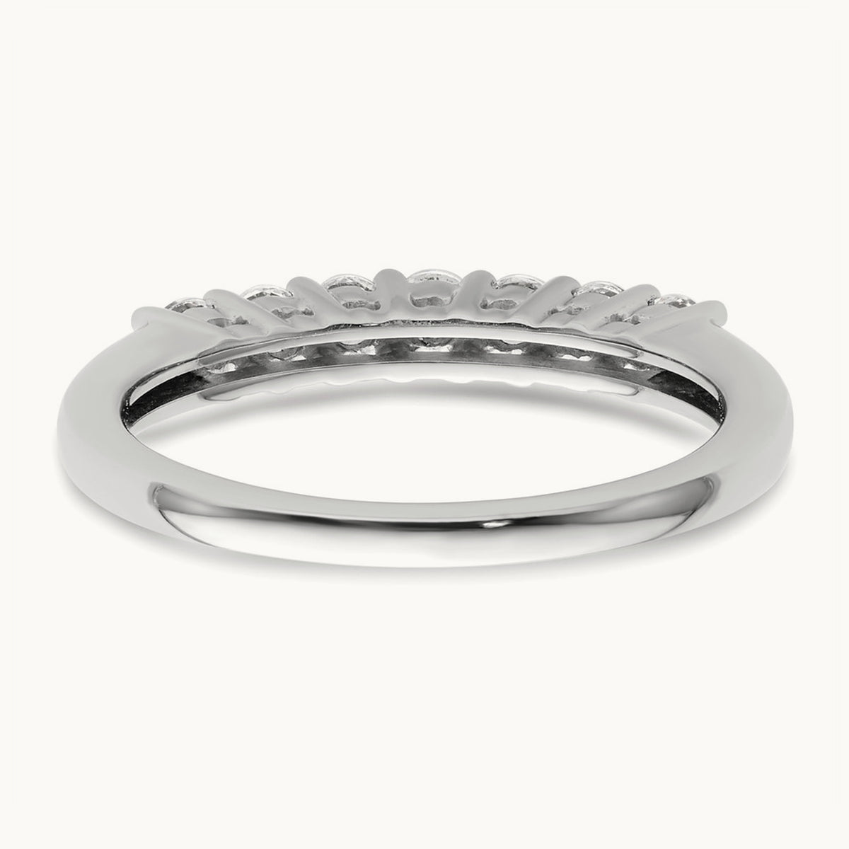 7-Stone Diamond Band, 14K White Gold