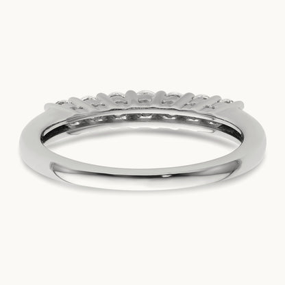 7-Stone Diamond Band, 14K White Gold