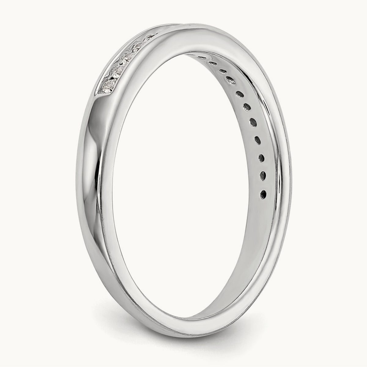 Diamond Wedding Band, 14K White Gold