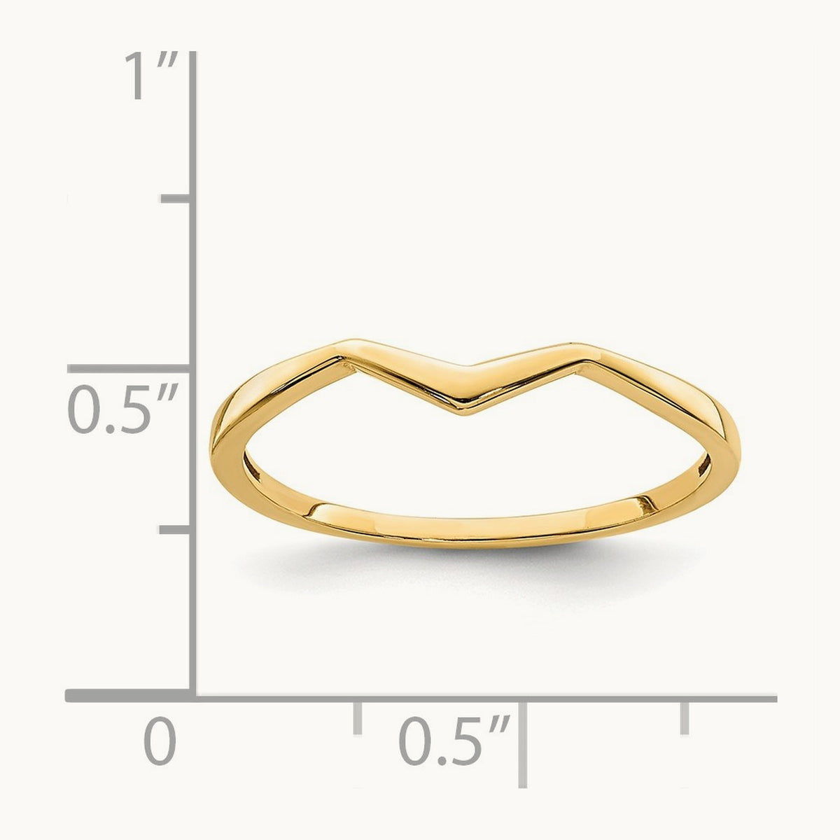 Chevron Ring — 14K Yellow Gold