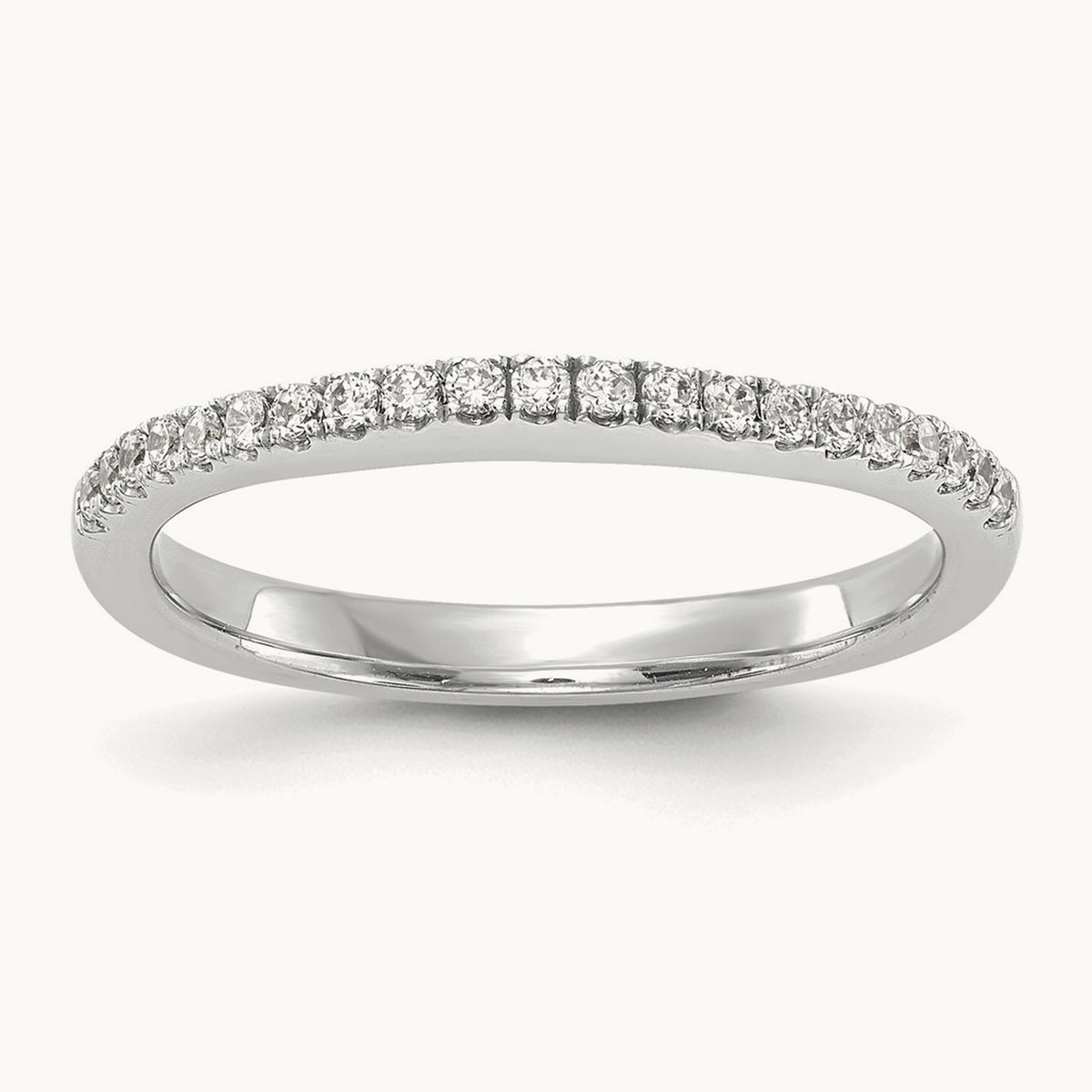 Diamond Wedding Band, 14K White Gold