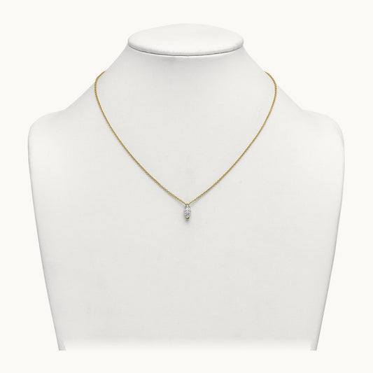 Marquise Solitaire Pendant Necklace, 1.00-3.00 ct tw Lab-Grown Diamond
