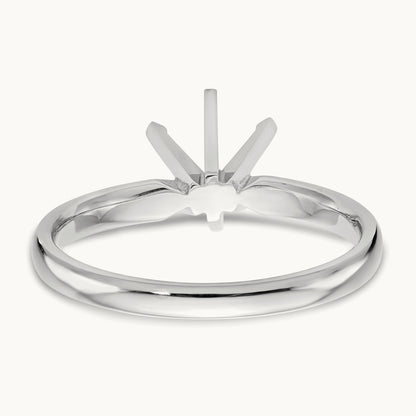 1/3ct. Lightweight Comfort-Fit 6-Prong Mounting, 14K White Gold