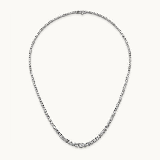 Graduated Tennis Necklace, 10.00 ct tw Lab-Grown Diamond