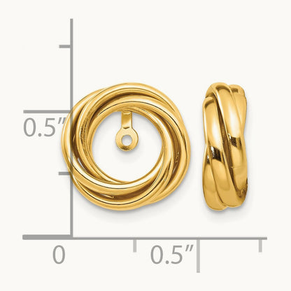 Polished Love Knot Earring Jackets — photo set