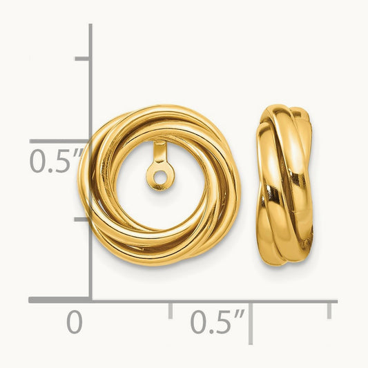 Polished Love Knot Earring Jackets — photo set