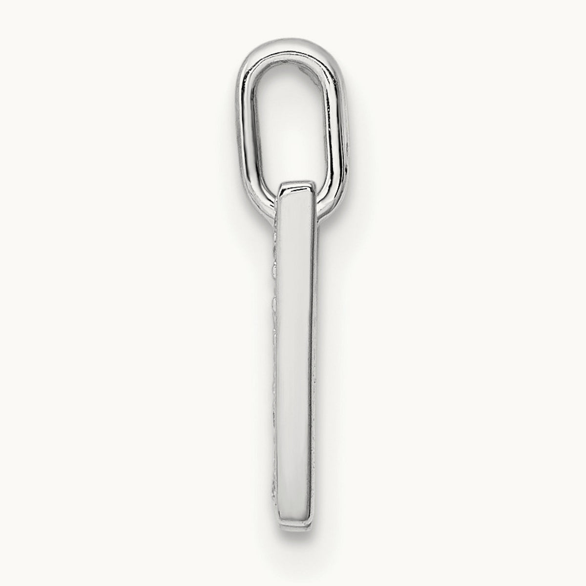 Diamond Letter W Initial Pendant, 14K White Gold