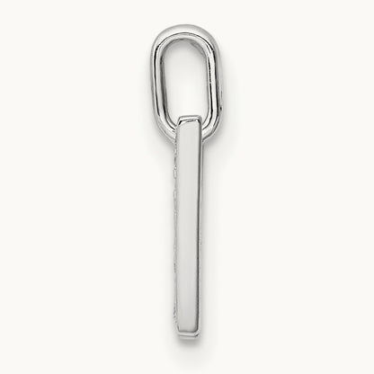 Diamond Letter W Initial Pendant, 14K White Gold