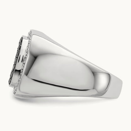 Black and Diamond Mens Ring — photo set