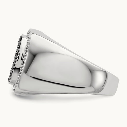 Black and Diamond Mens Ring — photo set