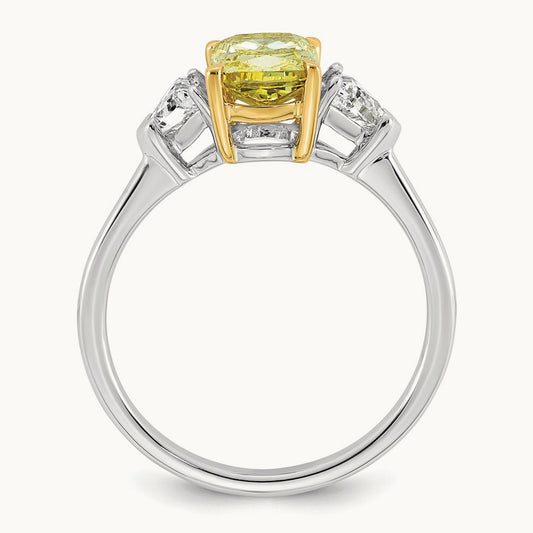 Emma Grace 14ktt Vivid Yellow & Ring, 2 1/5-4 ct Lab-Grown Diamond