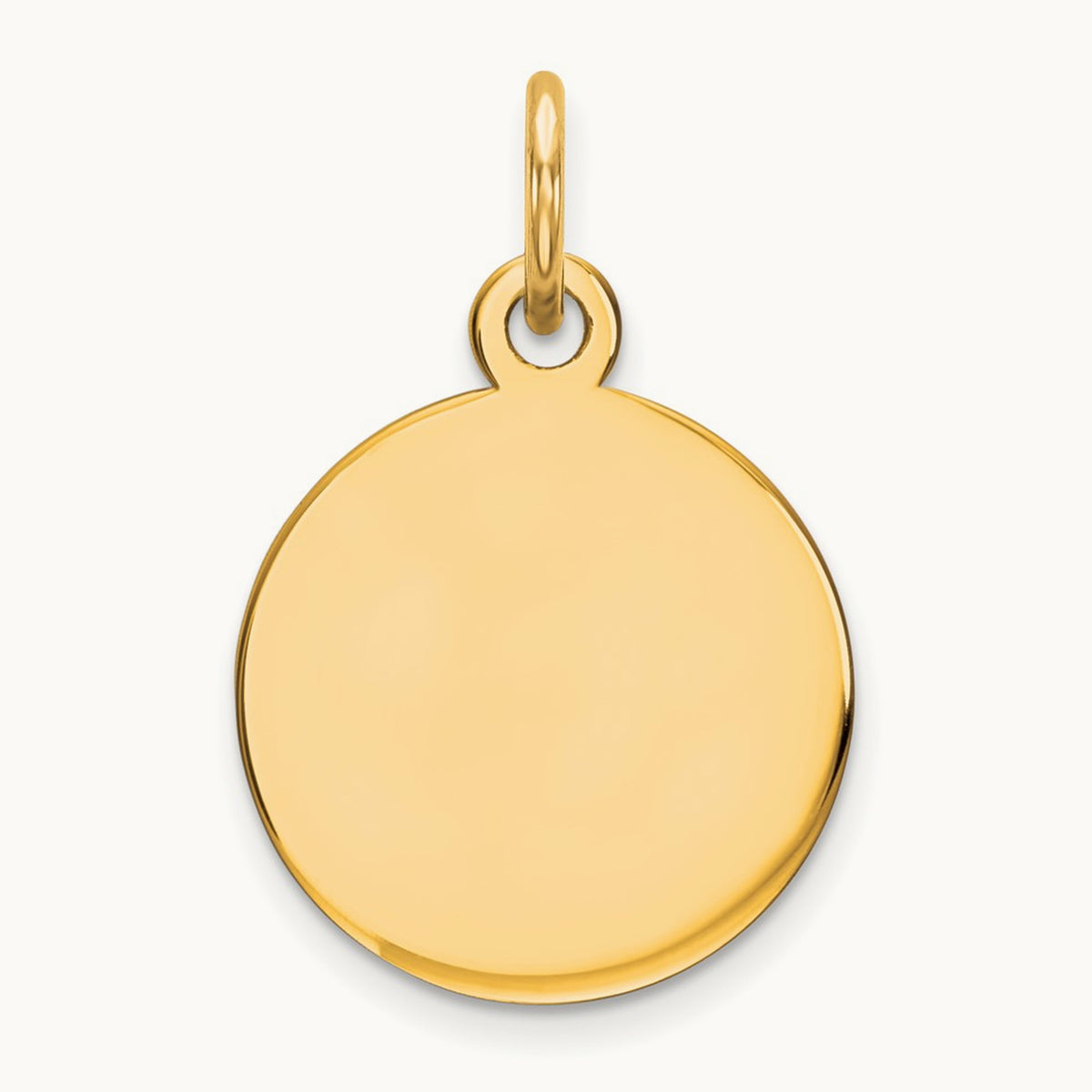 Round Disc Charm, 14K