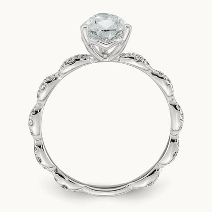 Pear Center Ring, 1 7/8-3 1/2 ct Lab-Grown Diamond