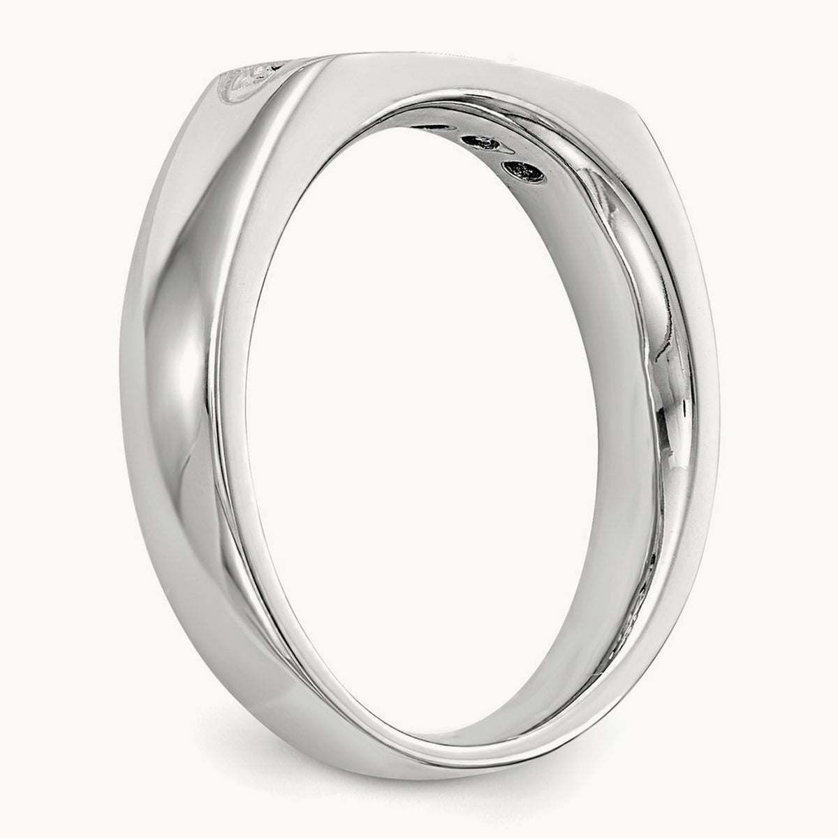 5-Stone Diamond Channel Band, 14K White Gold