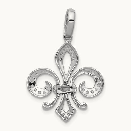 Fleur De Lis Pendant, 0.20 ct tw Lab-Grown Diamond