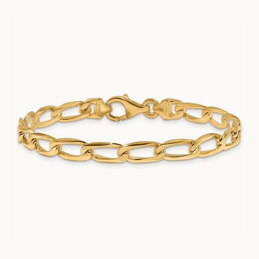 Hand-Polished Open Link Bracelet — 7 inch
